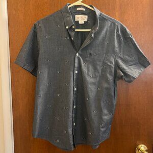 Penguin Men's Short Sleeve Button Down - L/G